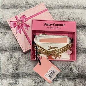 Juicy Couture Pink and White Wallet with Gold Accents. NWT